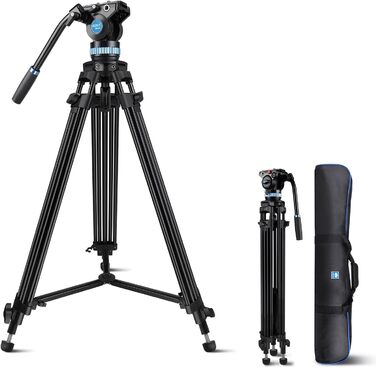 Штатив SIRUI AM-15S з плавним голівкою: професійний штатив/відеоштатив/трипод для камер, максимальне навантаження 10 кг