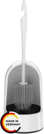 Набір для туалету Rival Recycling з щіткою для обідка унітазу – ергономічна щітка для унітазу з перероблених матеріалів, для швидкого та ретельного очищення, з тримачем (білий, Meiler)