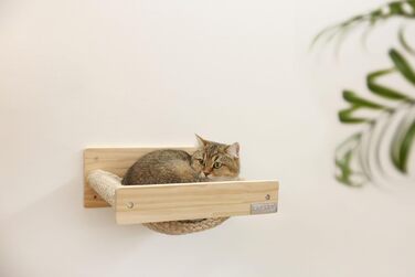Гамак для кота Kerbl Timber, 38x33,5x16 см, до 6 кг, з м'якого плюшу, для кріплення на стіні, знімний чохол, іграшка для кота