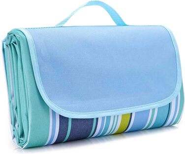 WAIZHIUA велика пікнікова ковдра 200 x 200 см, вологостійка, для пляжу, парку, кемпінгу, сімейних концертів, похідів, блакитна
