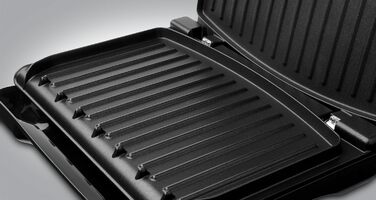 George Foreman Compact Steel Grill & Panini Press - 24x17cm - 3 Portions - Reduces Up to 42% Fat