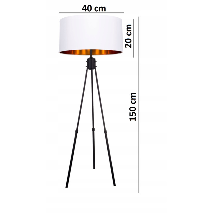 Підлоговий торшер-тринога Light E27 60 Вт, чорний