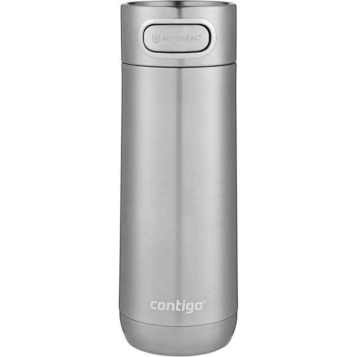 Термокружка Contigo Luxe Autoseal з нержавіючої сталі, 360 мл, виготовлена з BPA-free матеріалів, з невеликим отвором, не протікає, для кави з собою, можна мити в посудомийній машині
