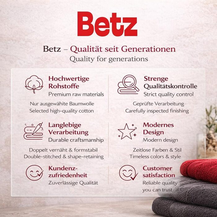Набір рушників Betz Premium 12 предметів, 100% бавовна, Oeko-TEX Standard 100, 470г/м², колір рубіново-червоний/графіт