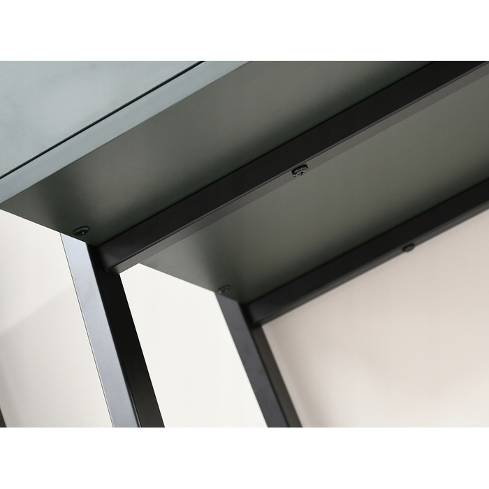 Прямокутний письмовий стіл Mebel-Partner 100 x 45 x 75 см, чорний з зеленим