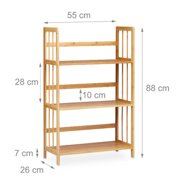 Relaxdays Bamboo Shelf