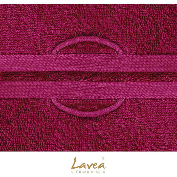 Набір банних рушників Lavea Elena (4 шт.), 100% бавовна, м'яка махрова тканина, гігроскопічні, 70x140 см (Антрацит та Бордо)