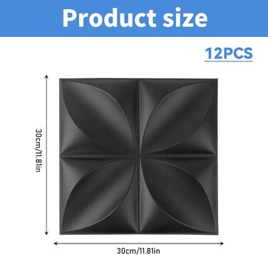 3D панелі стінові ПВХ чорні, декоративні панелі для стін та стелі, геймерські панелі для вітальні та спальні, 2 шт.