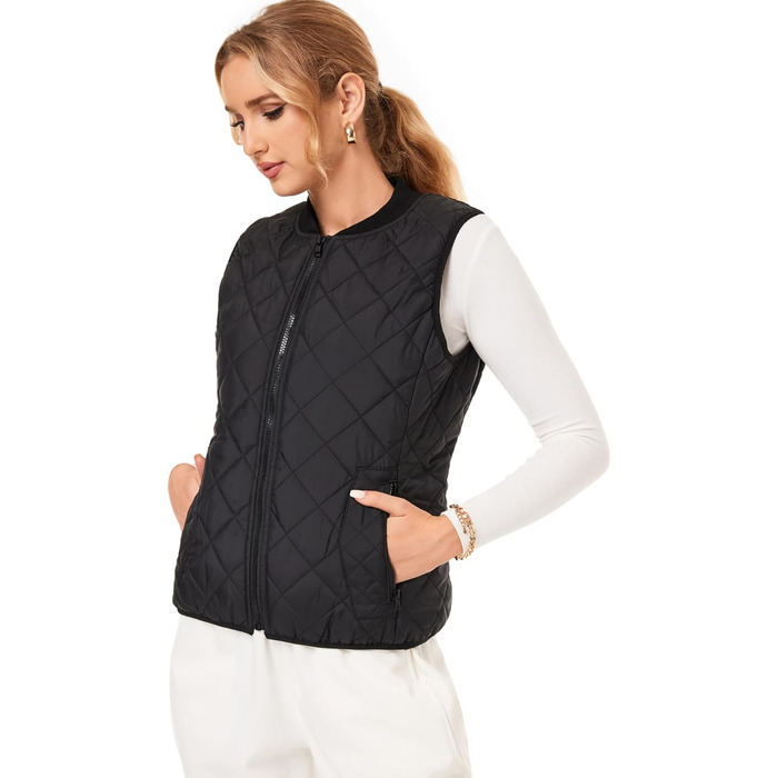 Жіноча степкова жилетка Fuinloth з рифленим коміром, чорна