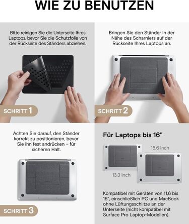 Підставка для ноутбука MOFT, складний, регульований кут нахилу, для MacBook Air/Pro 11-16