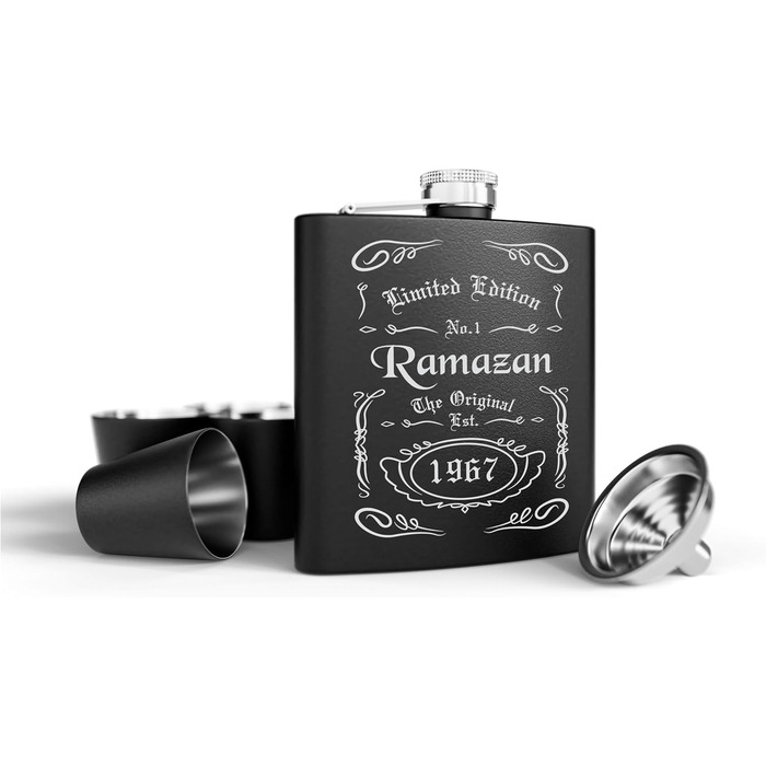 Персоналізований фляга з гравіюванням - подарунок на весілля та для чоловіків - фляга з нержавіючої сталі - подарунок для друга нареченого (Дизайн 2)