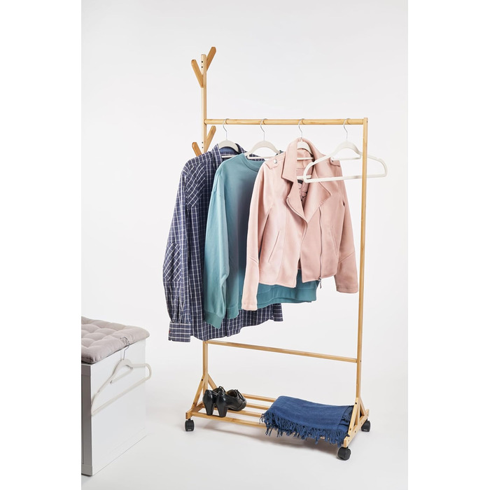 В'язки для одягу OGIVO - набір з 20 шт. - антиковзаючі вішалки для гардеробу - для краваток, з обертовим гачком 360° - з вирізами для плечей (Бежевий)