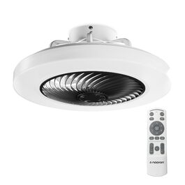 Стельовий вентилятор Noaton Triton 12050B з LED підсвіткою, 50 см, чорний. Димер, 3 режими світла, пульт, таймер