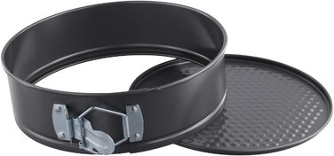 Набір форм для випічки FUNSUEI 6 шт. (18-28 см), круглі, чорні, з антипригарним покриттям та знімним дном