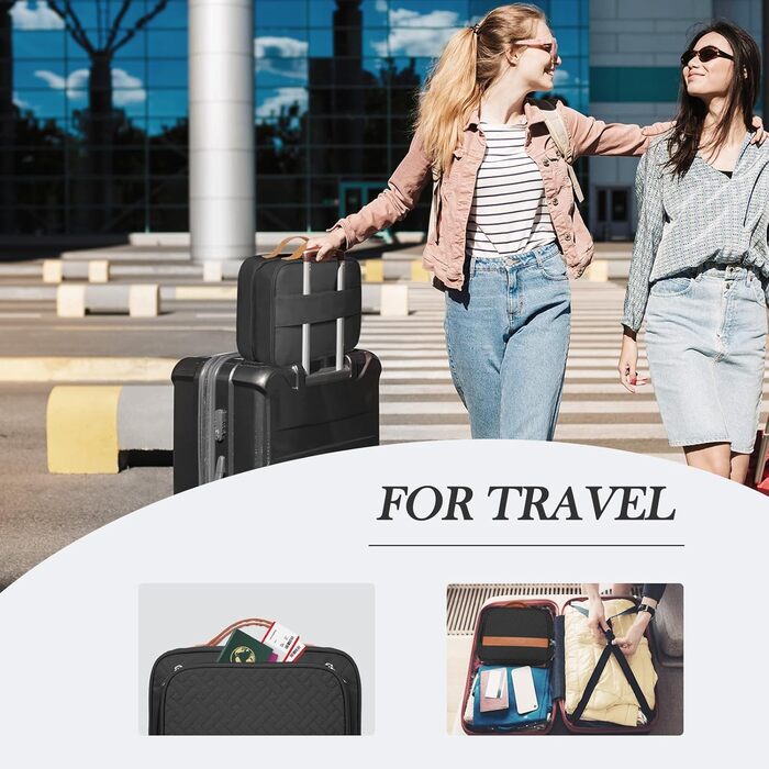 Складана дорожня косметичка IDEATECH, водонепроникна, для чоловіків та жінок, з петлею для підвішування (251-чорний)