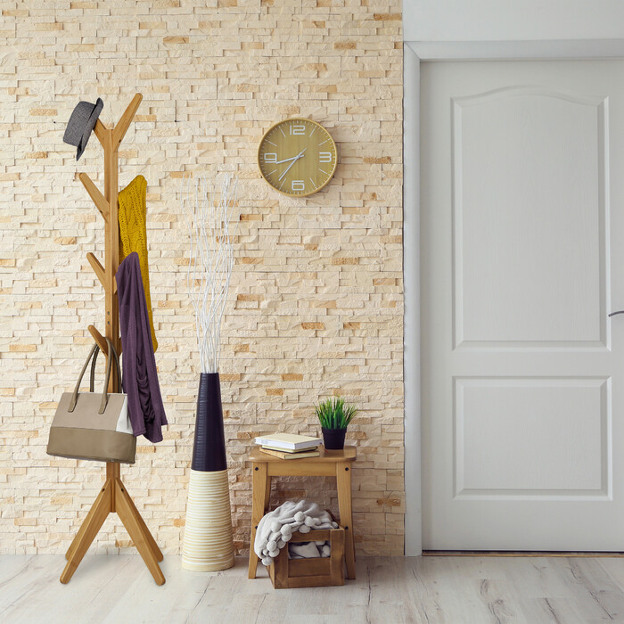Relaxdays Bamboo Clothes Rack, Tree Shape