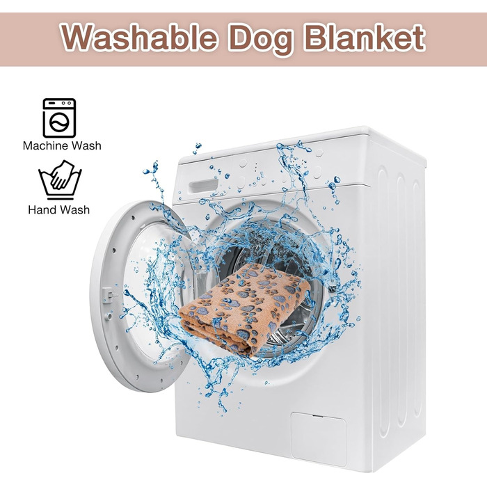 М'яка ковдра для собак та котів, 3 шт. - тепла, флісова, для собак середніх та маленьких порід (відбиток лапки)