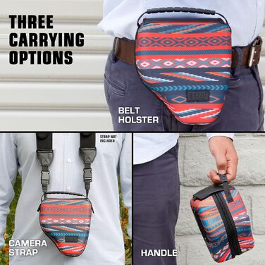 Чохол для DSLR камери USA Gear з жорсткою обшивкою, захистом Eva, швидким доступом, м'яким інтер'єром та гумовим руків'ям (колір: коричневий, веганський) (Südwesten)