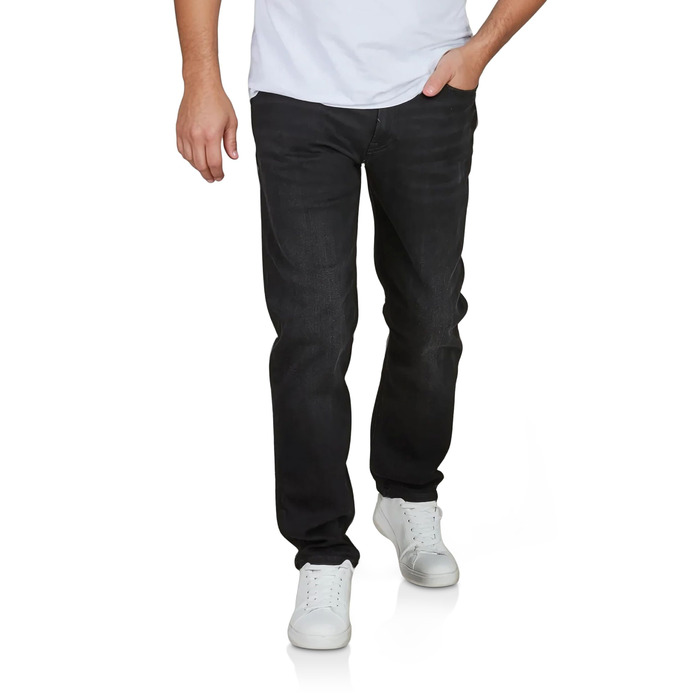Джинси чоловічі JACK & JONES Clark Stretch Straight Fit, чорні (33W/32L)