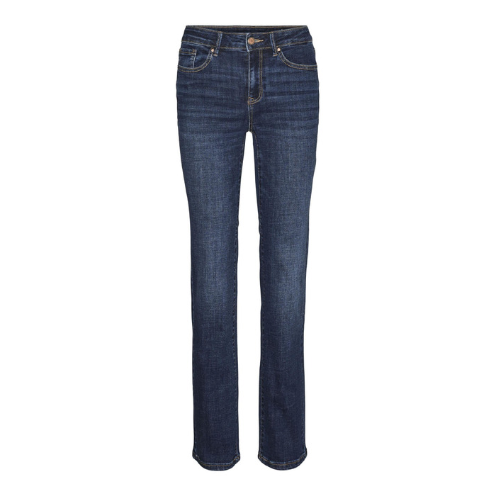 Джинси VERO MODA VMFLASH Straight-Fit, середньої посадки, синій денім, L / 32L