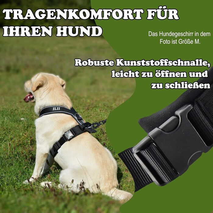 Нашийник для собак ILII Y - міцний, елегантний та комфортний. Унікальний дизайн для середніх та великих собак. Чорний, мінімальне покриття