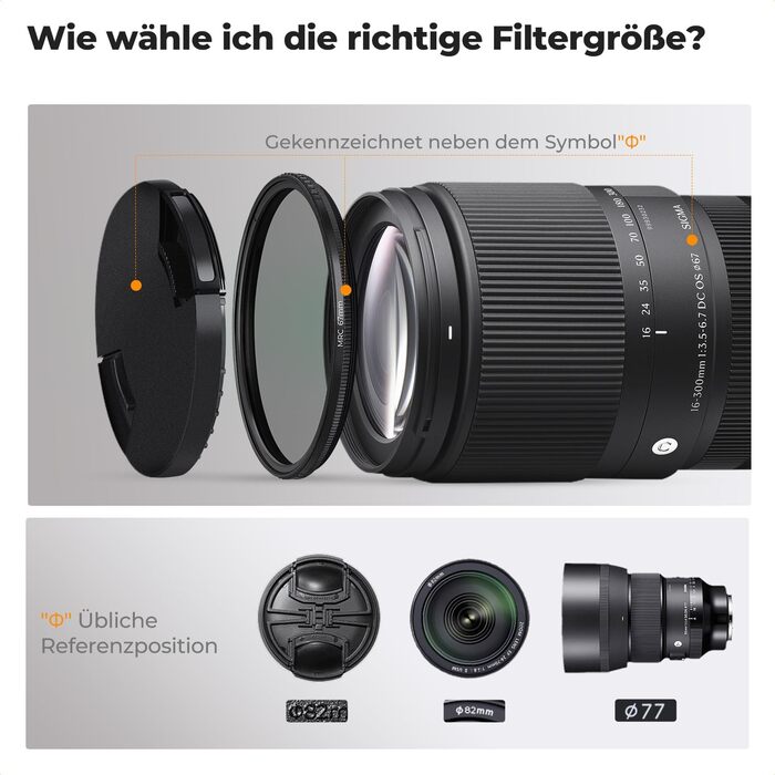 Фільтр 62мм 2-в-1 K&F Concept: Поляризаційний та Black Mist, скло Nano-Xcel