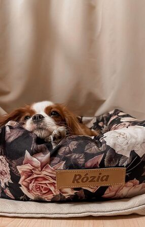 Крісло для собак у машину Petsen з іменем, корзина для собак, автоліжко для маленьких собак, автоліжко з іменем (Рожеве)