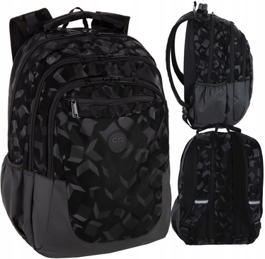 Шкільний багатокамерний рюкзак CoolPack, чорний, 28 л