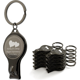 10 Pieces Personalized 4-in-1 Multifunction Bottle Opener, Black Nail Clipper, Wedding Gifts, Brewery, Private, Customized, Multi-tool Gifts for Men.