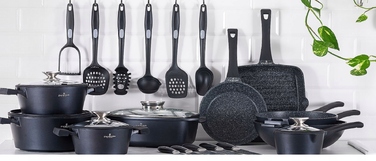 Набір алюмінієвих каструль Zwieger Black Stone, 8 предметів