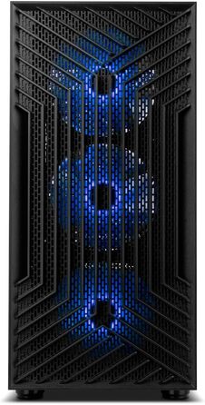 Корпус для ПК INFINITITY EPSILON: ATX, Micro ATX, USB 3.0, металева сітка, підтримка 3 вентиляторів, 4 HDD, відеокарта до 370 мм, чорний