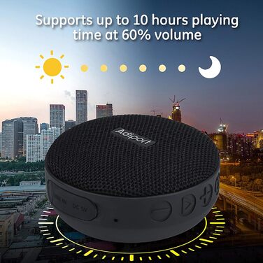 Adiport Bluetooth-колонка для велосипеда, BT 5.0, покращений бас, гучний звук, 10 годин роботи, водонепроникна IPX7, ударостійка, для вуличних поїздок