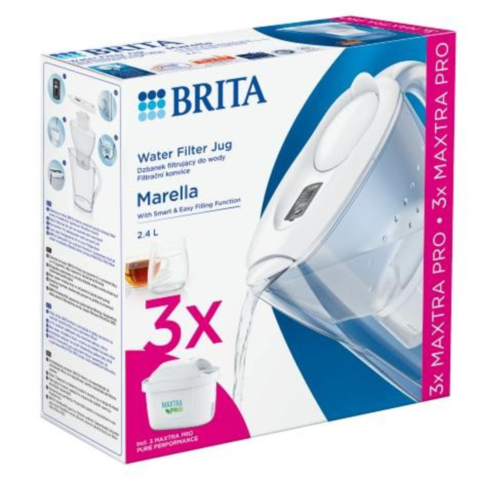 Фільтрувальний глечик Brita Marella Cool + 3 фільтри Maxtra PRO Pure Performance