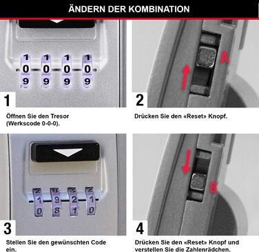 Сейф для ключів Master Lock з підсвічуванням цифр, настінний, для зовнішнього використання, 12.6 x 7.2 x 5.2 см