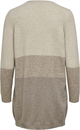 Жіноча в'язана кофта ONLQUEEN M, смугаста / бежево-димний