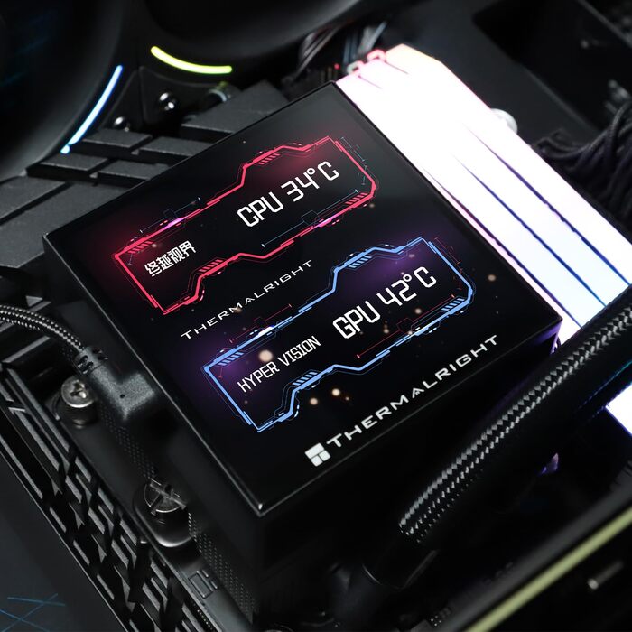 TR Hyper Vision 360 UB ARGB Black: Рідинна система охолодження CPU з LCD-дисплеєм 3.95