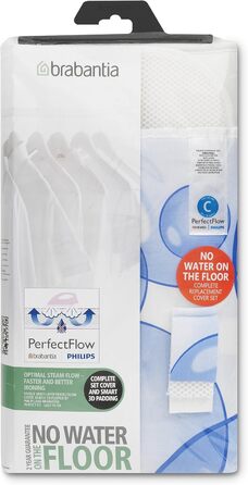 Чохол для прасувальної дошки Brabantia PerfectFlow - для дошки C - 124 x 45 см, тришаровий, для парогенератора