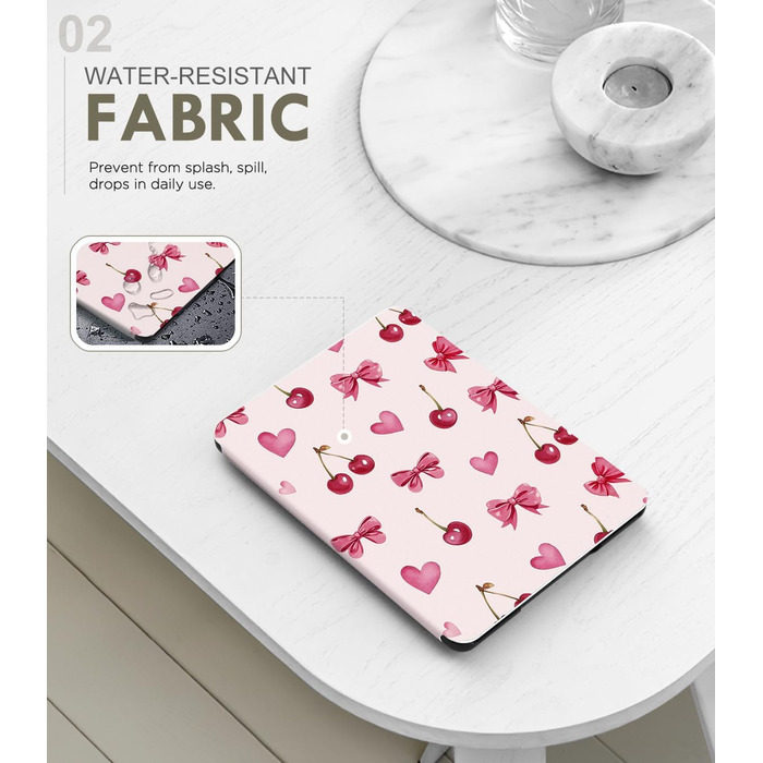 Чохол MoKo для Kindle Paperwhite 12th Gen 2024 та Kindle Colorsoft Signature Edition 2024, PU шкіра, авто-сон/пробудження, сірий ліс (kirschbogen)