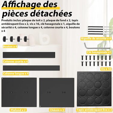 Підставки для колонок, регульовані по висоті, 2 шт, універсальні, з управлінням кабелів, чорні