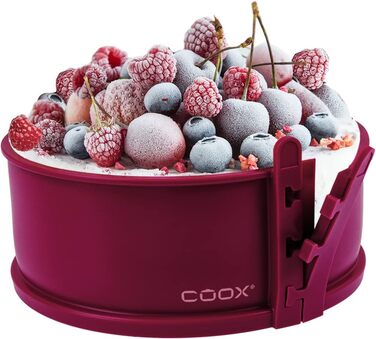 Форма для випікання coox з порцеляновим дном, 18 см, темно-червона – для випікання та подачі, можна різати прямо на порцеляновій тарілці, не потрібно перекладати