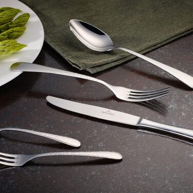 Villeroy & Boch – Leandra Cutlery Set 30-Piece Silver/Platinum, Dishwasher-Safe, Cutlery, Flatware, Cutlery Set for 6 People, Stainless Steel