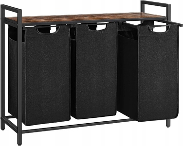 Кошик для брудної білизни Songmics, підлоговий, 114 л, чорний