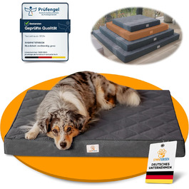 Orthopedic Dog Bed [Waterproof] - Your furry friend's new favorite dog bed, Non-slip dog cushion, dog basket, dog crate, washable cover | Small to large dogs | 90x80x8 cm