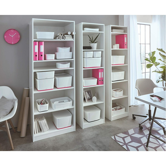 Leitz MyBox велика біла пластикова коробка для зберігання з кришкою, непрозора