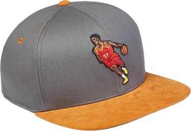 Кепки Snapback Cadency® для чоловіків та жінок, унікальні, з індивідуальними дизайнами, бейсболки з прямим козирком, регульовані, теплі зимові - темно-зелений (баскетбол - сірий)