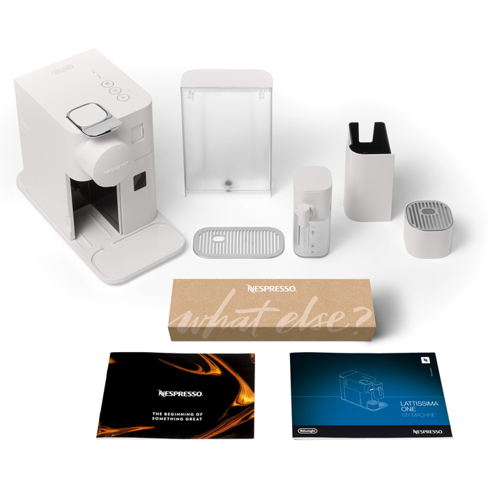 Капсульна кавомашина DeLonghi Nespresso Lattissima One EN510.W, 1450 Вт, 19 бар