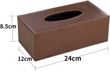 Тримач для серветок зі шкіри, коричневий, для дому, офісу, автомобіля. Ретро дизайн, міцний, стильний.