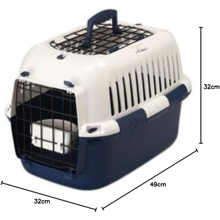 Переносна переноска для тварин Europet Bernina 661-174494 TFD (XL), 57 x 38 x 38 см, сірий (49 x 32 x 32 см)