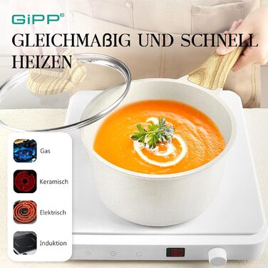 Набір каструль та сковорідок GiPP Ceramic Antihaft 22 частини – керамічне антипригарне покриття, безпечне, для посудомийної машини, без PFAS, PTFE, PFOA, PFOS