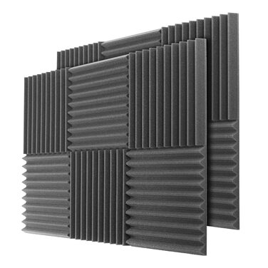 Акустична панель ACOUSPANEL зі звукопоглинаючого поролону 30x30x3 см, антрацитово-сіра